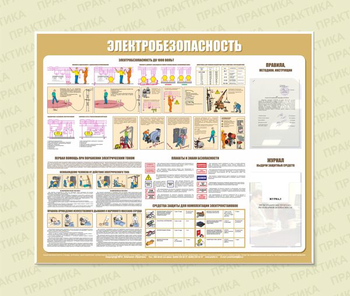 С22 Стенд электробезопасность (1200х1000 мм, пластик ПВХ 3 мм, карманы, Прямая печать на пластик) - Стенды - Стенды по электробезопасности - Магазин охраны труда и техники безопасности stroiplakat.ru